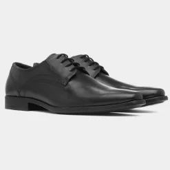 Sesia Mens Black Lace Up Leather Shoe*Red Level Online