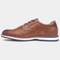 Alfie Mens Cognac Lace Up Shoe*Relife Fashion