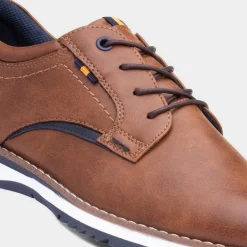 Alfie Mens Cognac Lace Up Shoe*Relife Fashion