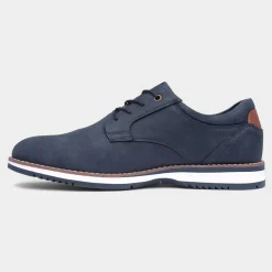 Alfie Mens Navy Lace Up Wide Fit Shoe*Relife New
