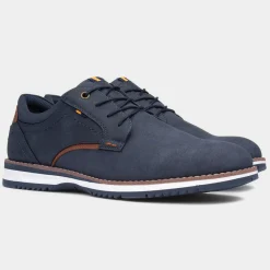 Alfie Mens Navy Lace Up Wide Fit Shoe*Relife New