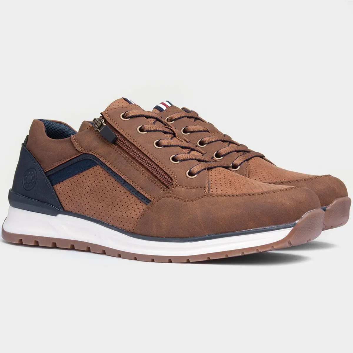 Casey Mens Cognac Brown Lace Up Shoes*Relife Clearance