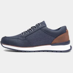 Casey Mens Navy Lace Up Shoe*Relife Clearance