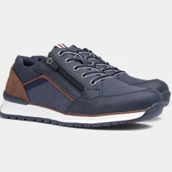 Casey Mens Navy Lace Up Shoe*Relife Clearance