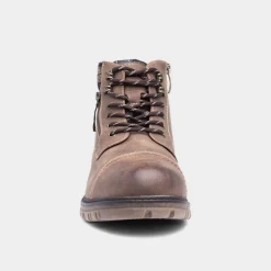 Chris Mens Cognac Brown Zip Up Boot*Relife Fashion