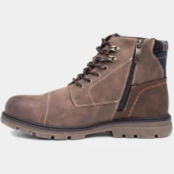 Chris Mens Cognac Brown Zip Up Boot*Relife Fashion