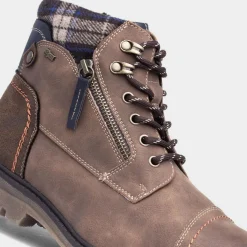 Chris Mens Cognac Brown Zip Up Boot*Relife Fashion