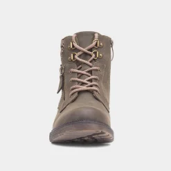 Dahlia Womens Khaki Lace Up Ankle Boot*Relife New