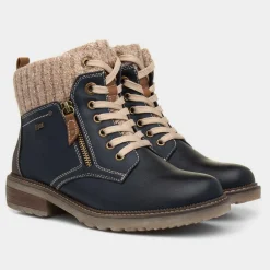 Diane Womens Navy Lace Up Ankle Boot*Relife Discount
