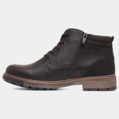 Jayden Mens Black Ankle Boot*Relife Discount