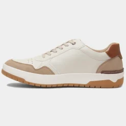 Leon Mens Cream Wide Fit Casual Shoe*Relife Outlet
