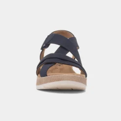 Maldives Womens Navy Wedge Sandal*Relife Sale