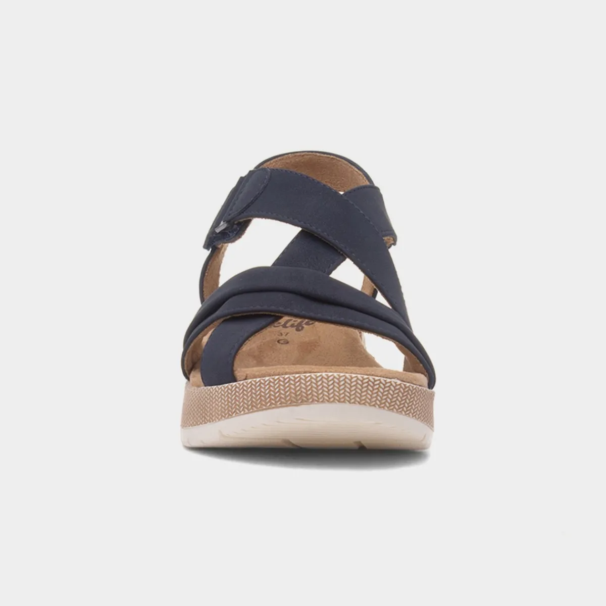 Maldives Womens Navy Wedge Sandal*Relife Sale