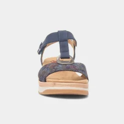 Mandalay Womens Navy Wedge Sandal*Relife Discount
