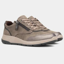 Mia Womens Taupe Casual Lace Up Shoe*Relife Sale