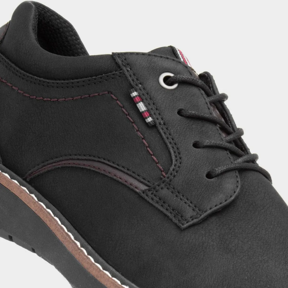 Mikey Mens Black Lace Up Shoe*Relife Fashion