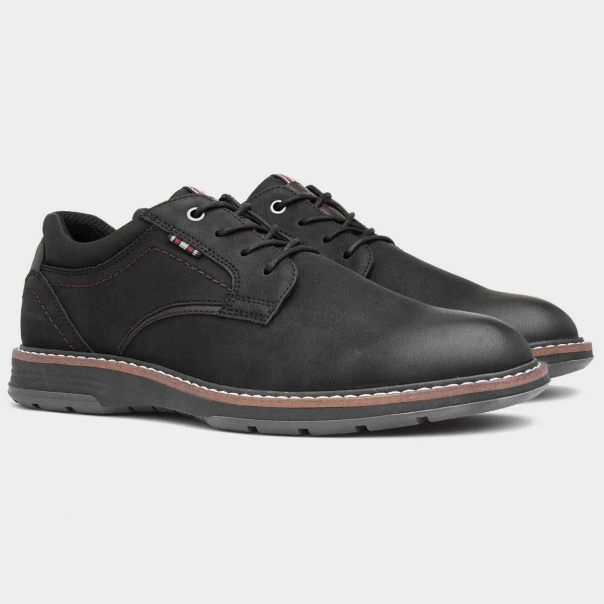Mikey Mens Black Lace Up Shoe*Relife Fashion