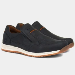 Rob Mens Navy Slip On Casual Shoe*Relife Sale