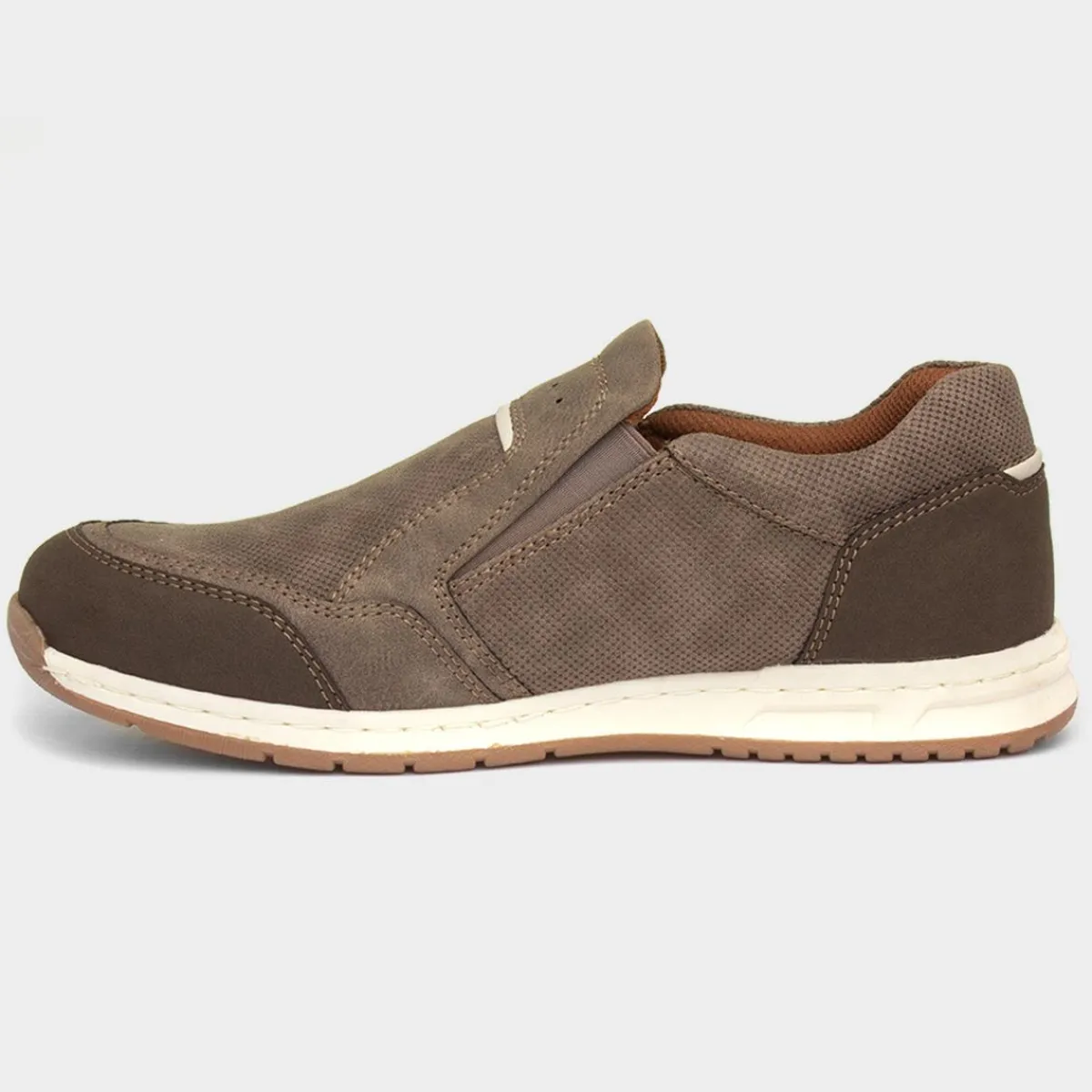 Rob Mens Taupe Slip On Casual Shoe*Relife Online