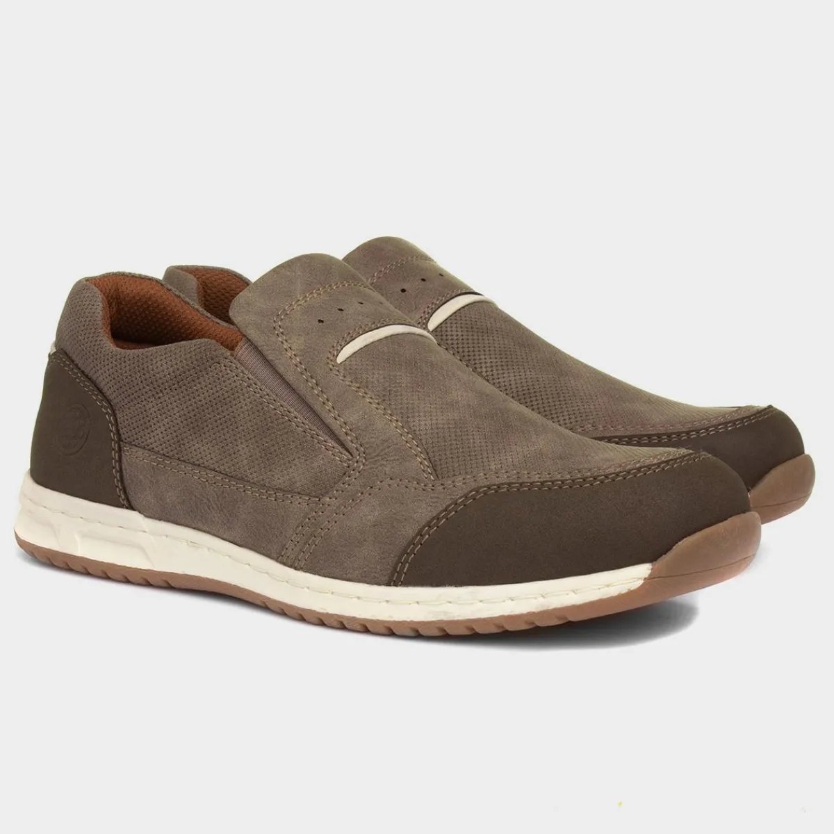 Rob Mens Taupe Slip On Casual Shoe*Relife Online