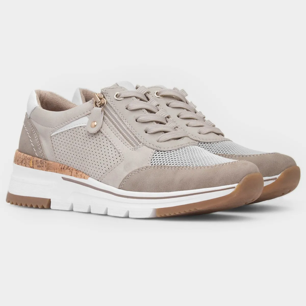 Sarah Womens Beige Lace Up Shoe*Relife Best