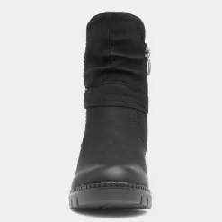 Sonya Womens Black Heeled Boot*Relife Hot