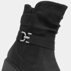 Sonya Womens Black Heeled Boot*Relife Hot