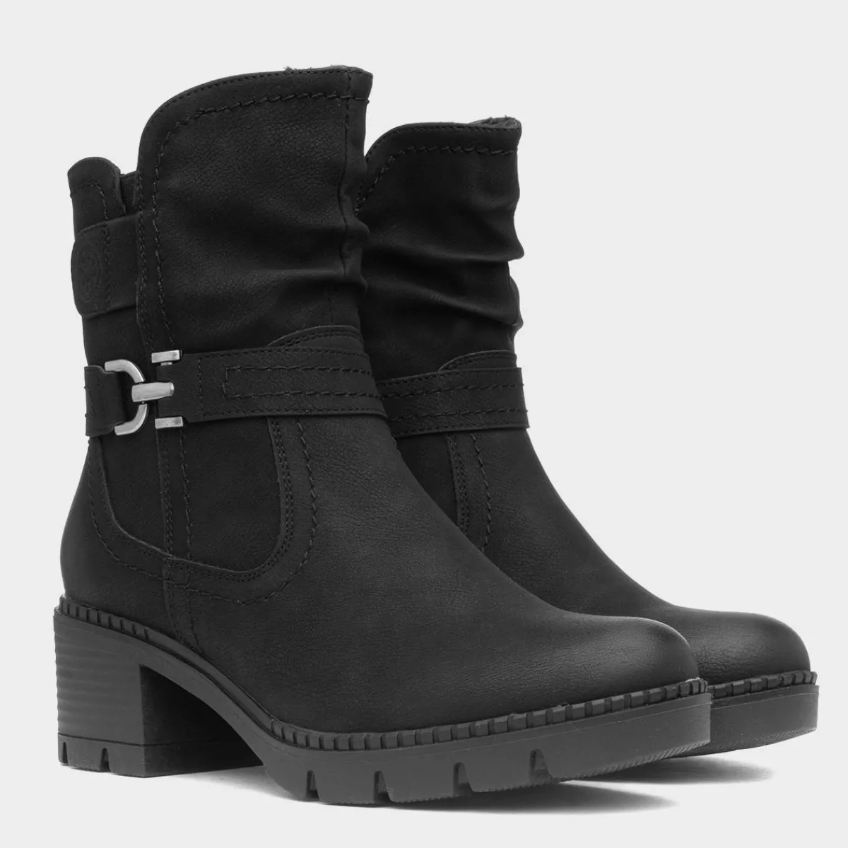 Sonya Womens Black Heeled Boot*Relife Hot