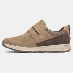 Stephen Mens Taupe Easy Fasten Shoe*Relife Hot