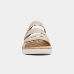 Sylvia Womens Beige Easy Fasten Mule Sandal*Relife Online