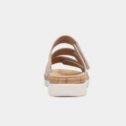 Sylvia Womens Beige Easy Fasten Mule Sandal*Relife Online