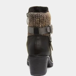 Tracey Womens Black Heeled Boot*Relife New