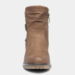 Tracey Womens Tan Ankle Heeled Boot*Relife Online