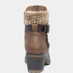 Tracey Womens Tan Ankle Heeled Boot*Relife Online