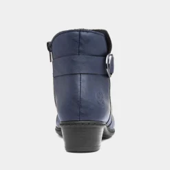 Antistress Womens Navy Zip Up Ankle Boot*Rieker Outlet