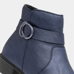 Antistress Womens Navy Zip Up Ankle Boot*Rieker Outlet