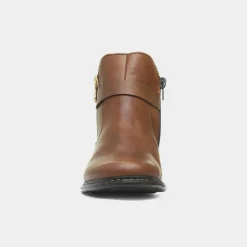 Antistress Womens Chestnut Leather Boot*Rieker New