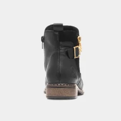 Antistress Womens Black Leather Ankle Boot*Rieker Clearance