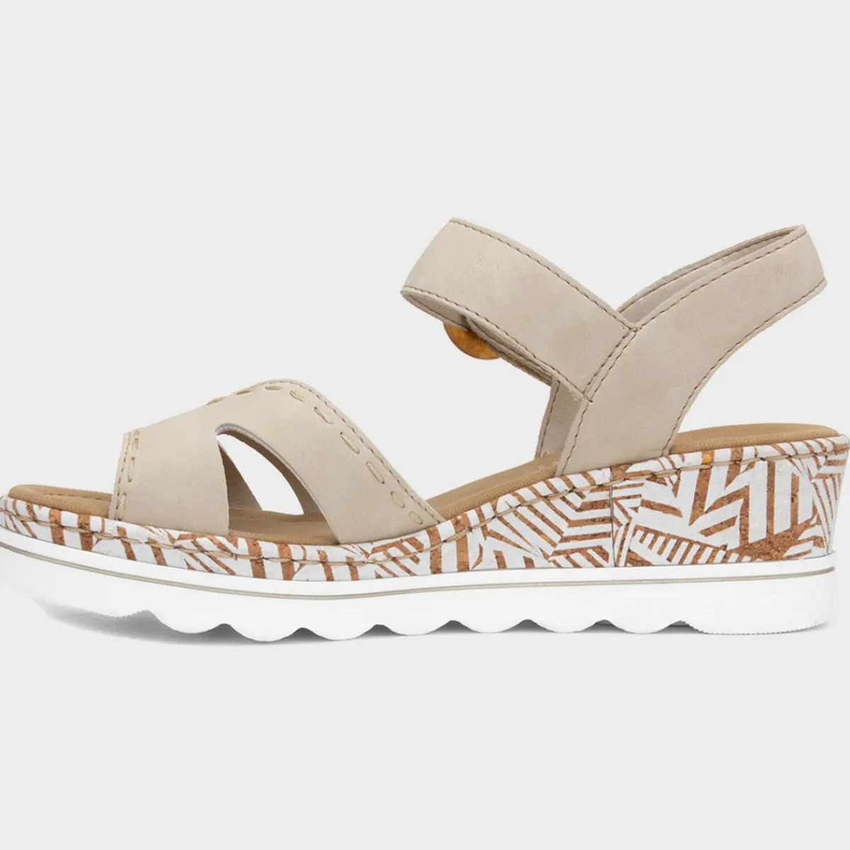 Antistress Womens Beige Wedge Sandal*Rieker Online
