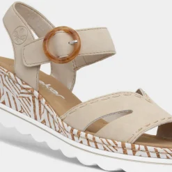 Antistress Womens Beige Wedge Sandal*Rieker Online