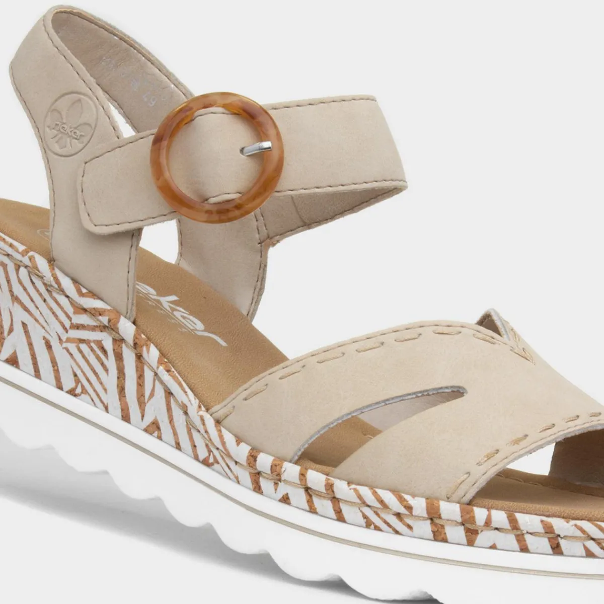 Antistress Womens Beige Wedge Sandal*Rieker Online