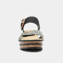 Antistress Womens Black Wedge Sandal*Rieker Online
