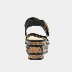 Antistress Womens Black Wedge Sandal*Rieker Online