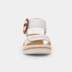 Antistress Womens White Wedge Sandal*Rieker Fashion