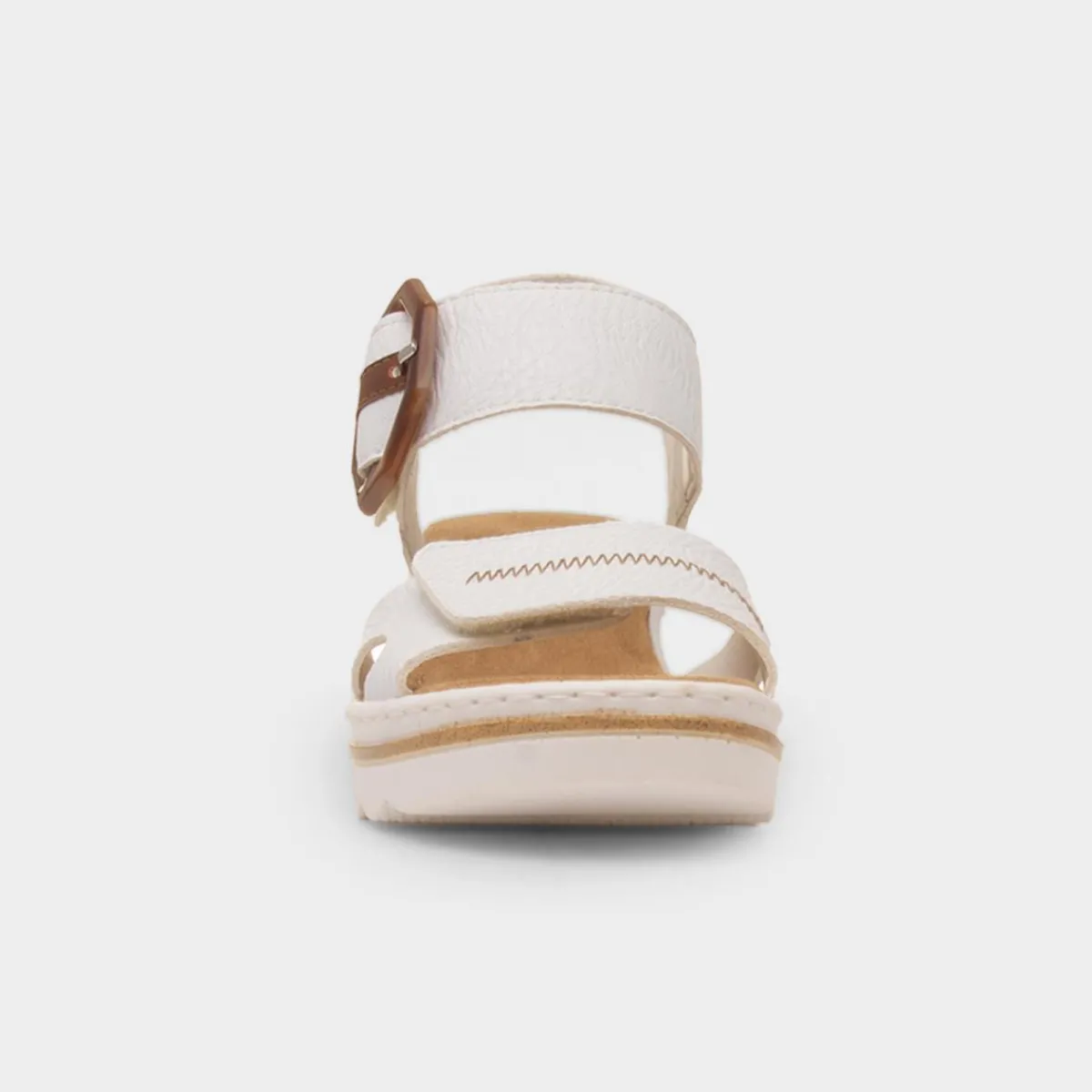 Antistress Womens White Wedge Sandal*Rieker Fashion