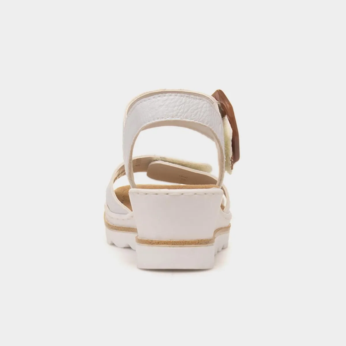 Antistress Womens White Wedge Sandal*Rieker Fashion