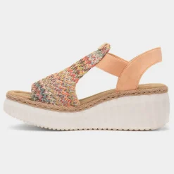 Antistress Womens Apricot Weave Sandal*Rieker Sale
