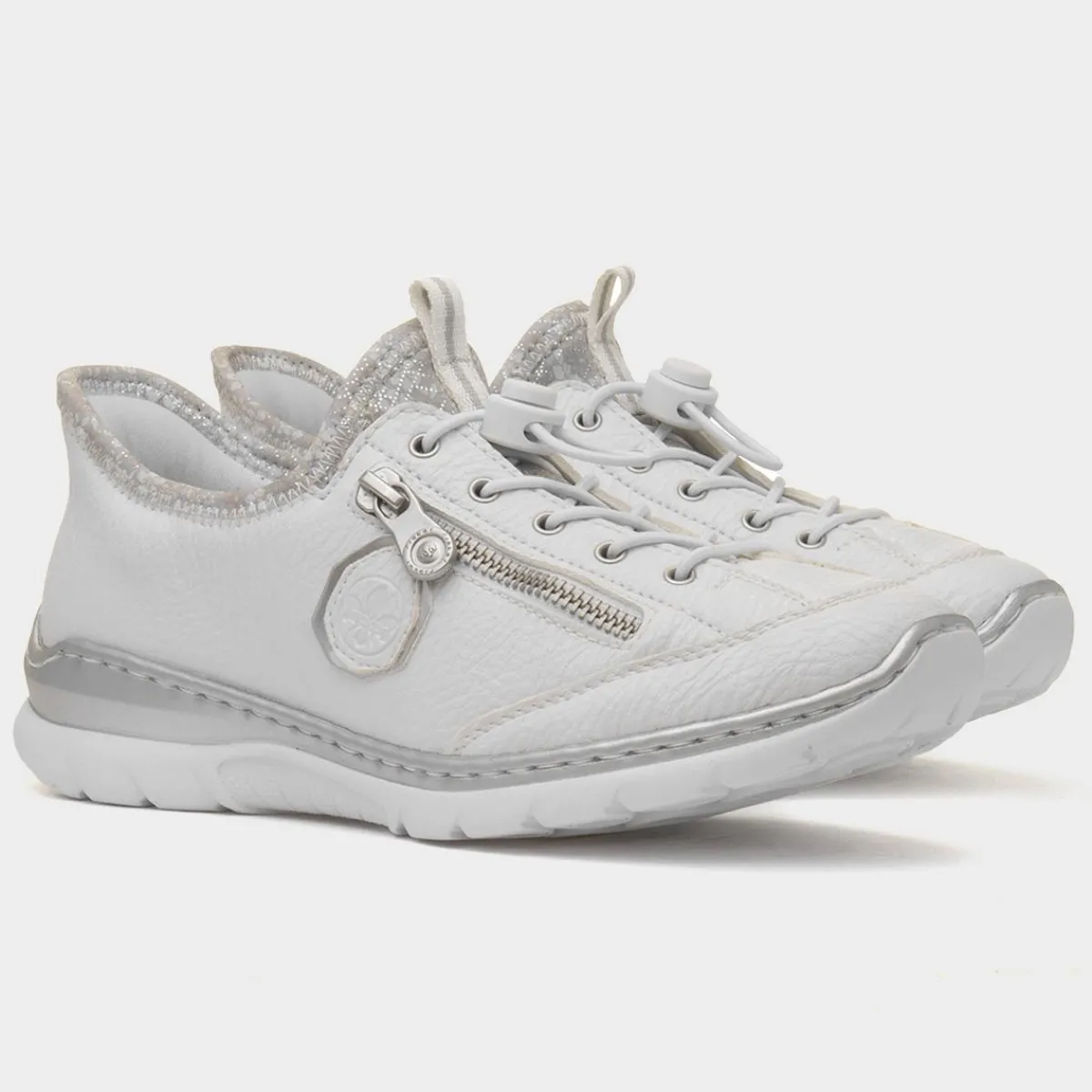 Antistress Womens White Slip On Shoe*Rieker Discount