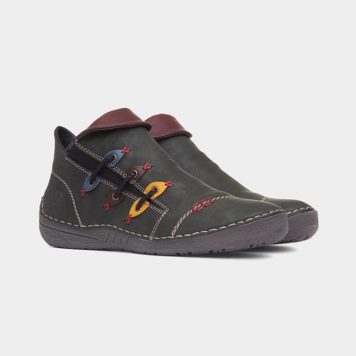 Antistress Womens Green Casual Shoes*Rieker Fashion