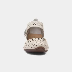 Antistress Womens Beige Leather Court Shoe*Rieker Clearance